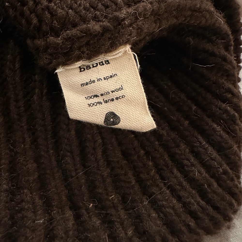 Babaa Dark Brown Chunky Turtleneck Sweater - Picture 2 of 5